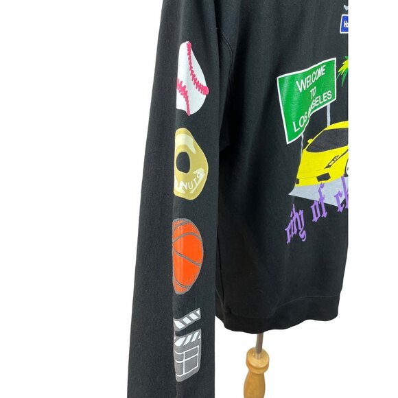 Freshitive Black LA Streetware Hoodie Sz L - Picture 4 of 7